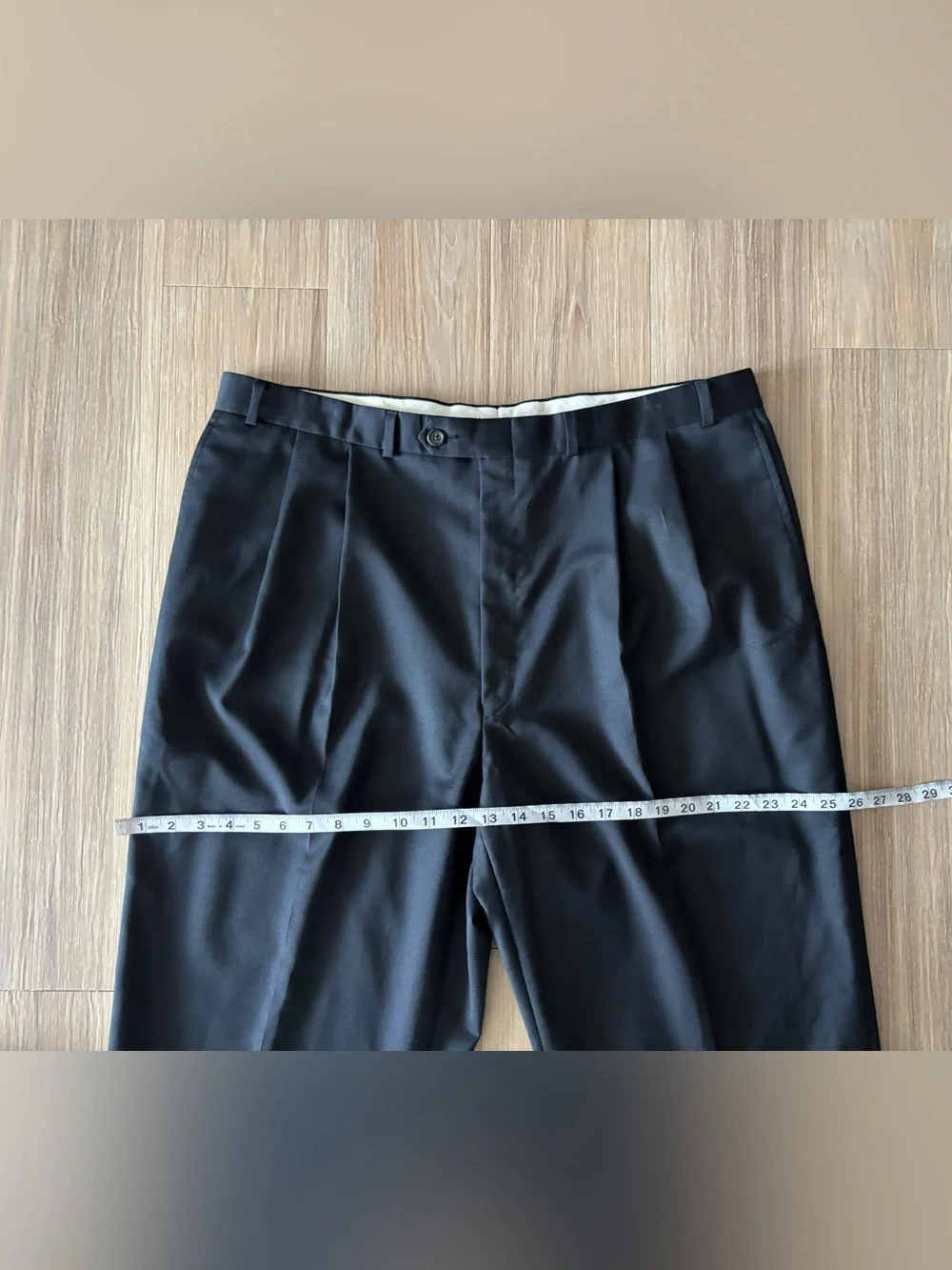 VTG Lauren Ralph Lauren Total Comfort Dress Pants Black Wool Mens 40/32 Classic